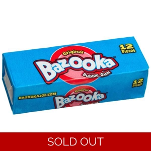 Bazooka Joe Bazooka Bubble Gum 12 Piece Pack USA American Import